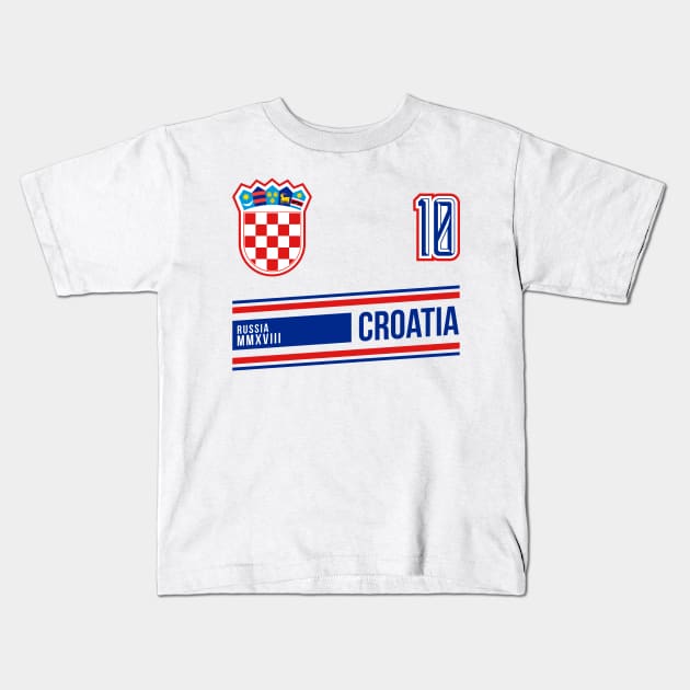 Croatia 2018 World Soccer Football Futbol Jersey Fan Kids T-Shirt by CR8ART